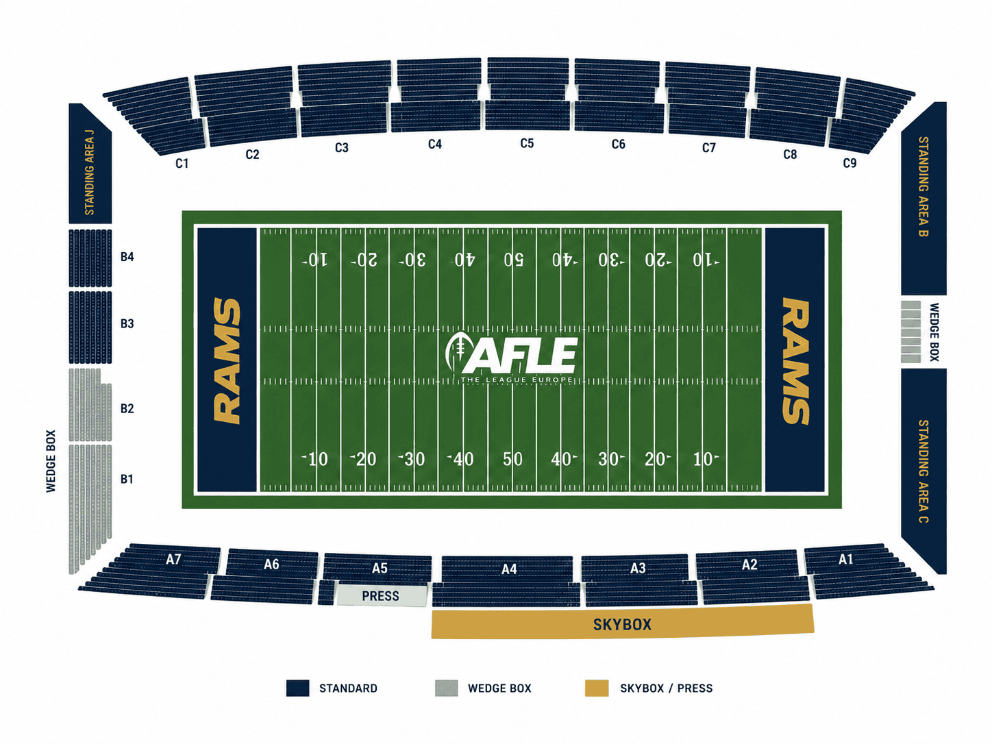 Tissot Arena Seating Map
